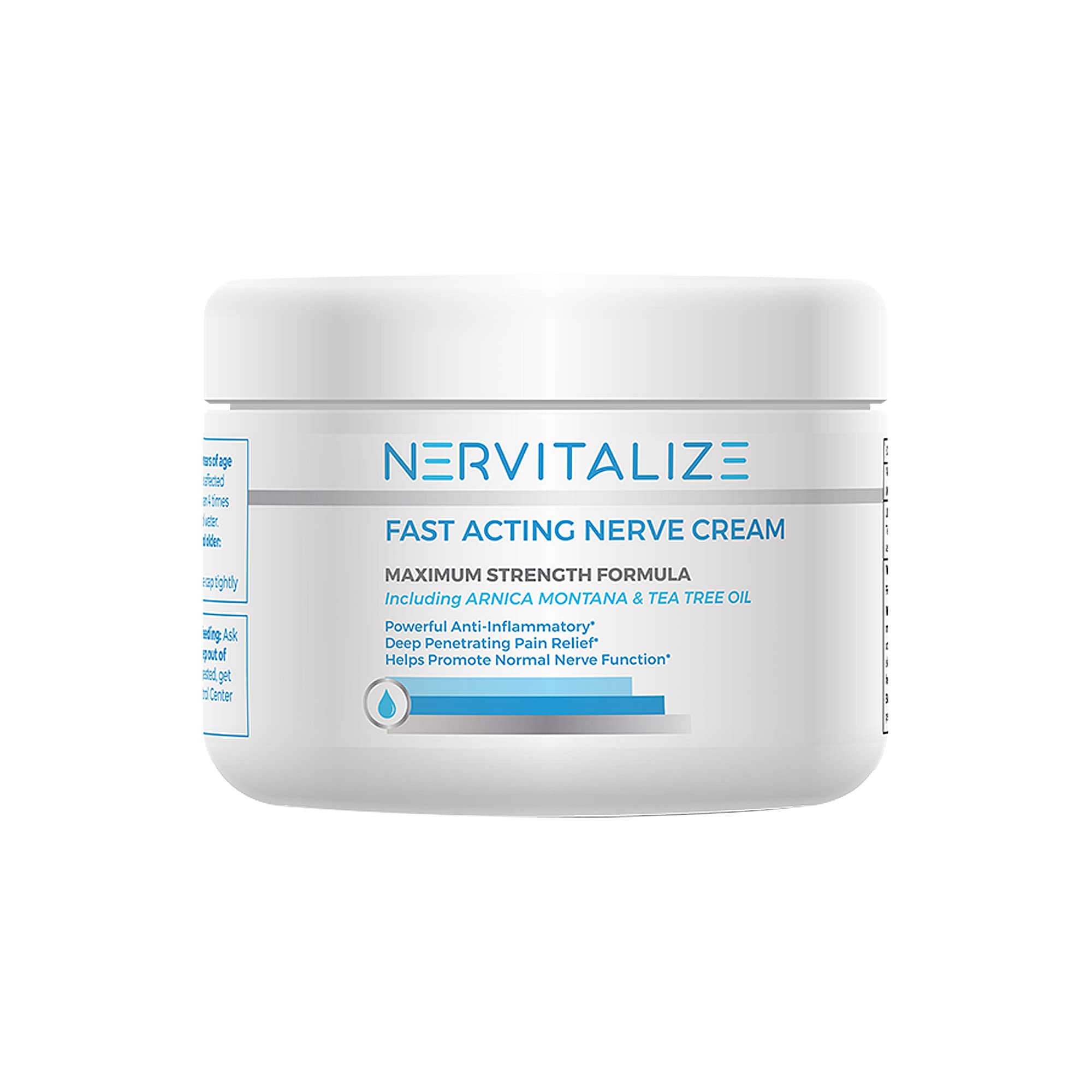 Nervitalize Fast Acting Nerve Pain Relief Cream Maximum Strength Formula - 3 fl oz - Helps Provide Neuro Pain Relief and Deep Nerve Nourishment to Support Normal Nerve Function - Made in The USA - TrustMedUSA