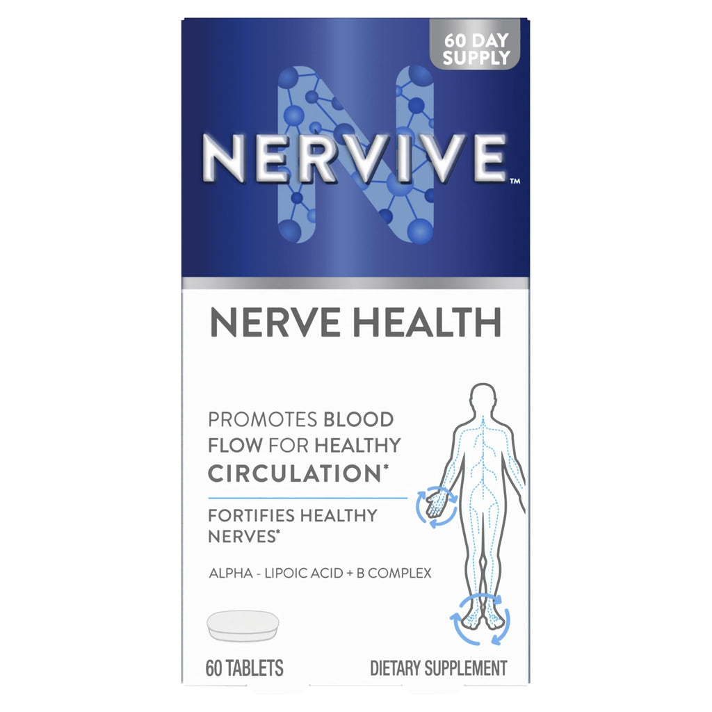 Nervive Nerve Health, Alpha Lipoic Acid, Fortify Nerve Health, Healthy Nerve Function, Healthy Blood Circulation, Supplement, Tablet, 60 Tablets - TrustMedUSA