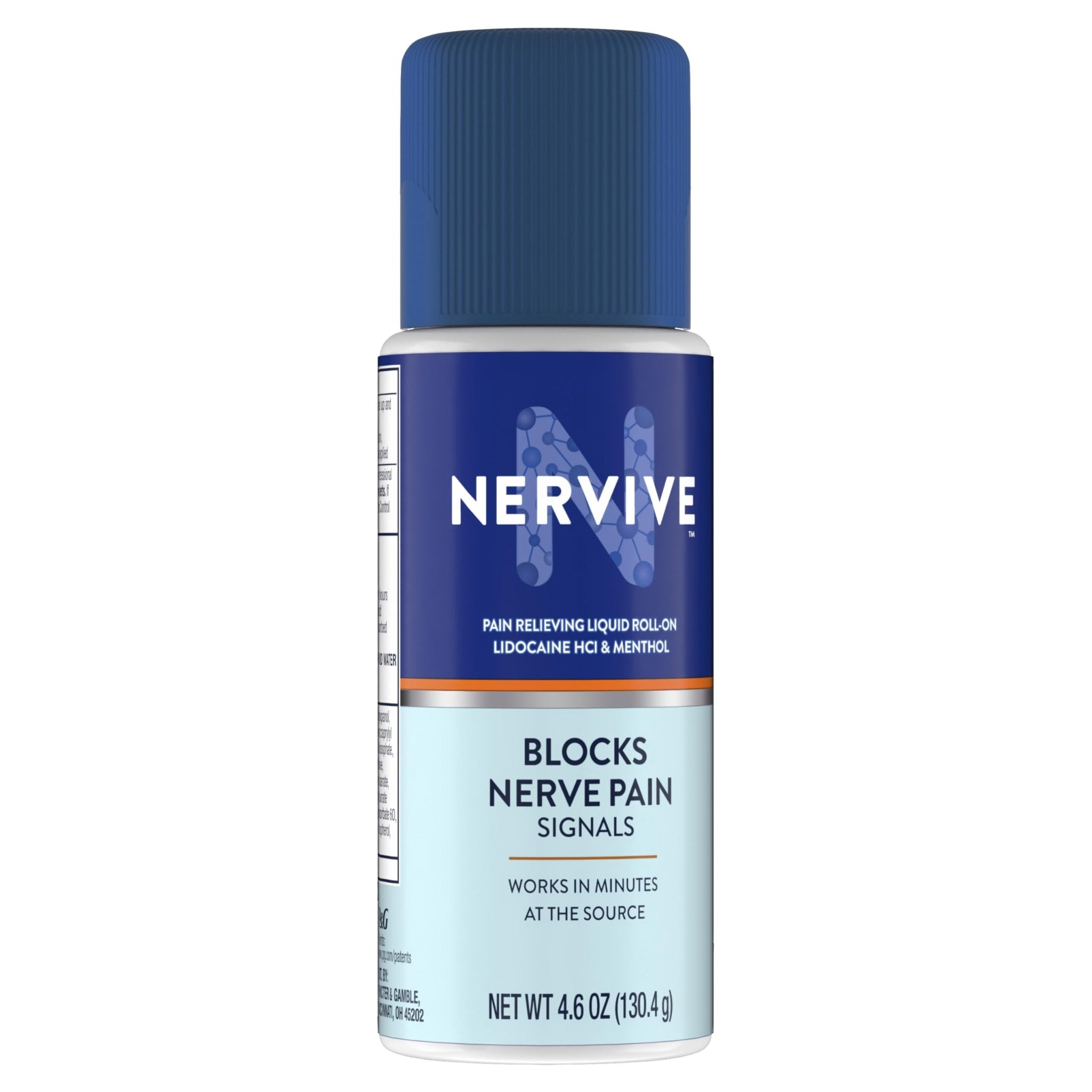Nervive Pain Relieving Roll On, Lidocaine Roll On, Nervive Pain Relief, Lidocaine Topical, Foot Pain, Leg Pain, Hand Pain, Max Strength Formula, 4.6oz - TrustMedUSA