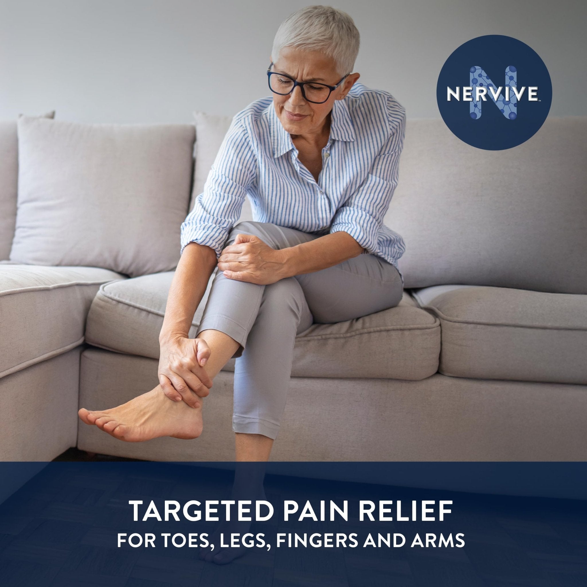 Nervive Pain Relieving Spray, Lidocaine Spray, Nervive Pain Relief, Lidocaine Topical, Foot Pain, Leg Pain, Hand Pain, Max Strength Formula, for Hard to Reach Areas, 4.5oz - TrustMedUSA