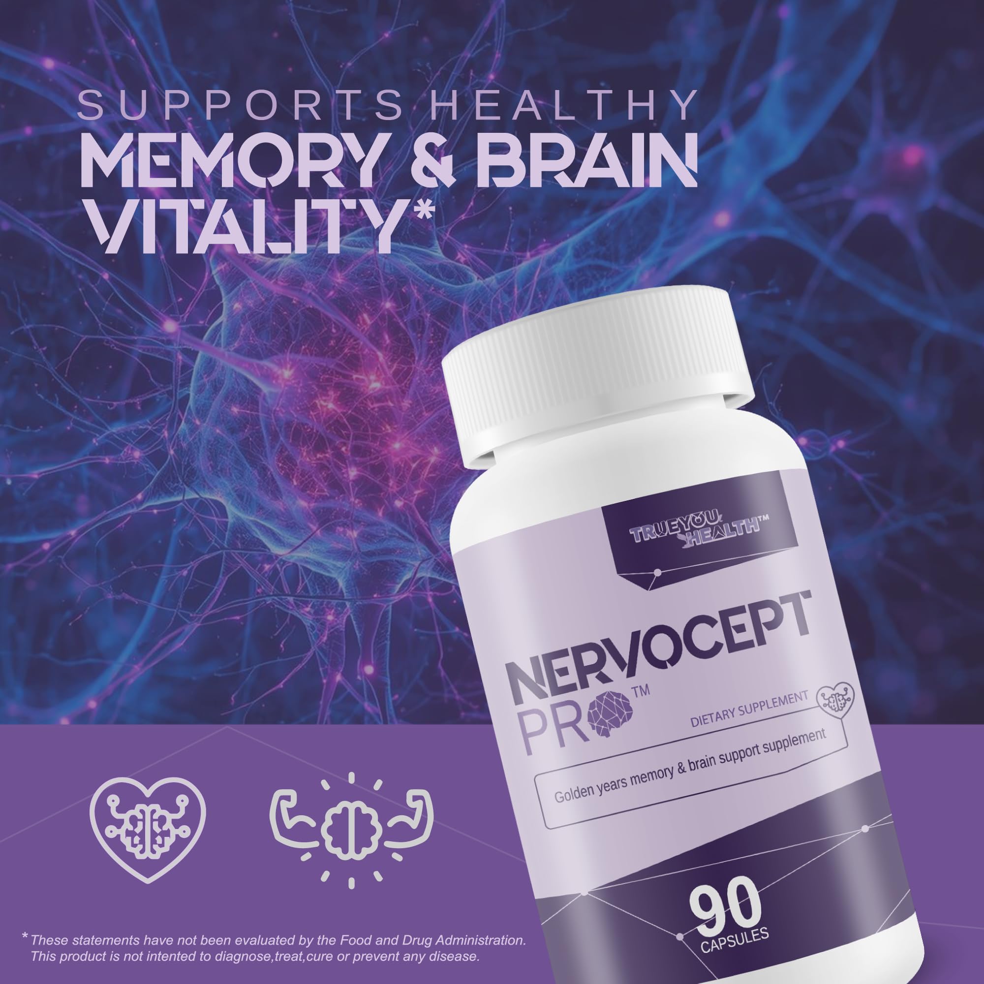 Nervocept Pro - Our Best Nerve Support Capsules - Lions Mane, Magnesium, Vitamin B For Nerve Repair - Vitamin D for Nerves - Lions Mane Memory & Nerve Support - Vitamin B12 Nerve Support - TrustMedUSA