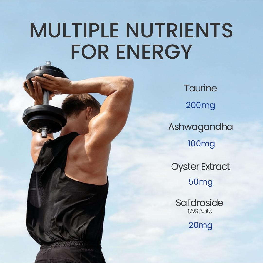 NEUMINA Men's Energy & Immune Complex, Energy Production, Fatigue Relief, Stress Support, Immune Health, Non-GMO, Made in USA, 90 Servings - TrustMedUSA