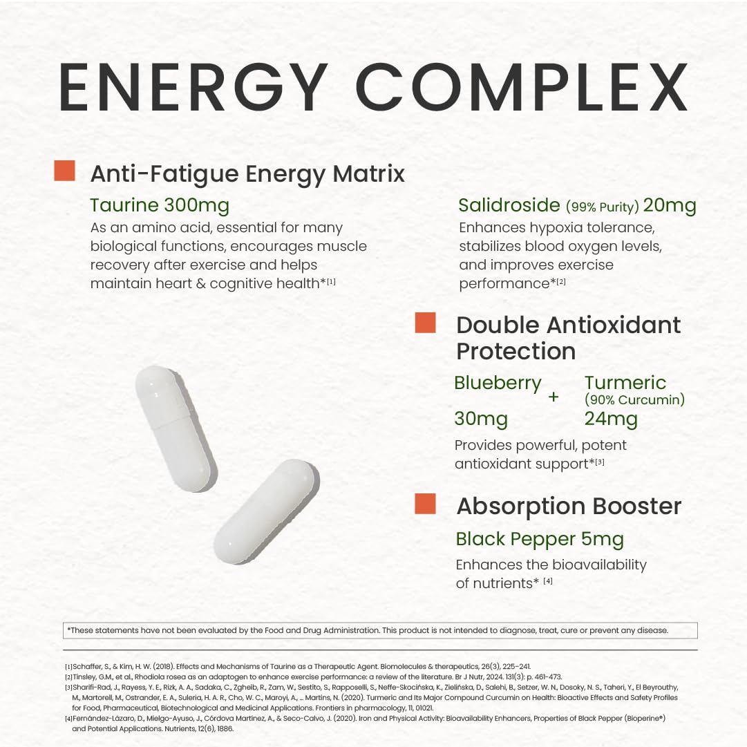 NEUMINA Women's Energy & Immune Complex, Energy Production, Fatigue Relief, Immune Health, Antioxidant Support, Vegan, Non-GMO, Made in USA, 90 Servings - Maple Wellness Supplements