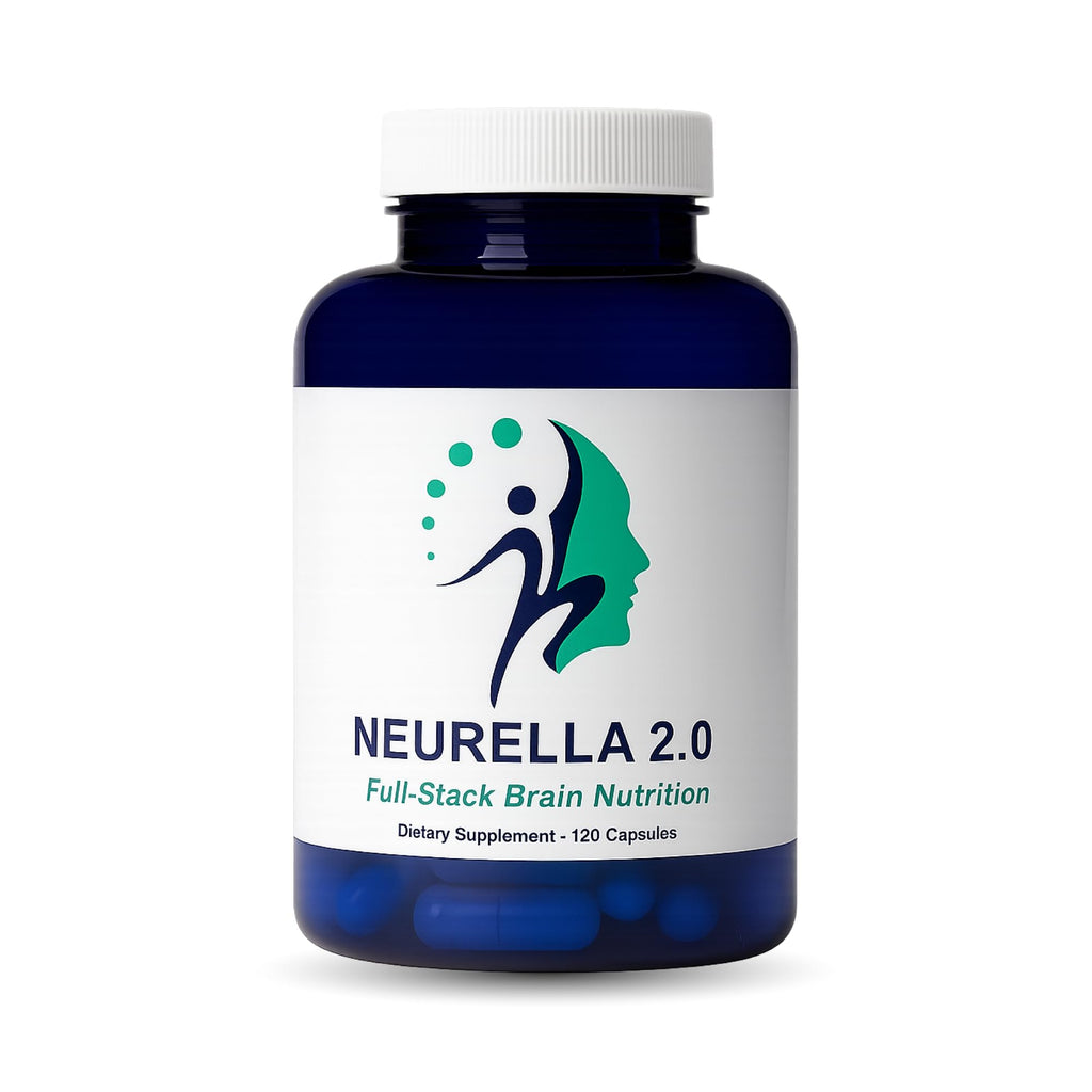 Neurella 2.0 Brain Supplement – Adult Cognitive Health & Neuro Support, Brain Supplements for Memory and Focus with NAC Supplement, Ashwagandha & B12 Vitamins for Women & Men, 120 Capsules - TrustMedUSA