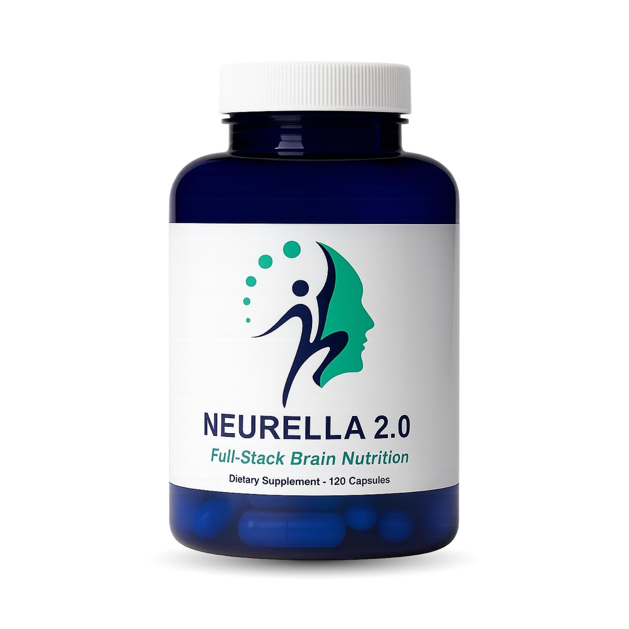 Neurella 2.0 Brain Supplement – Adult Cognitive Health & Neuro Support, Brain Supplements for Memory and Focus with NAC Supplement, Ashwagandha & B12 Vitamins for Women & Men, 120 Capsules - TrustMedUSA