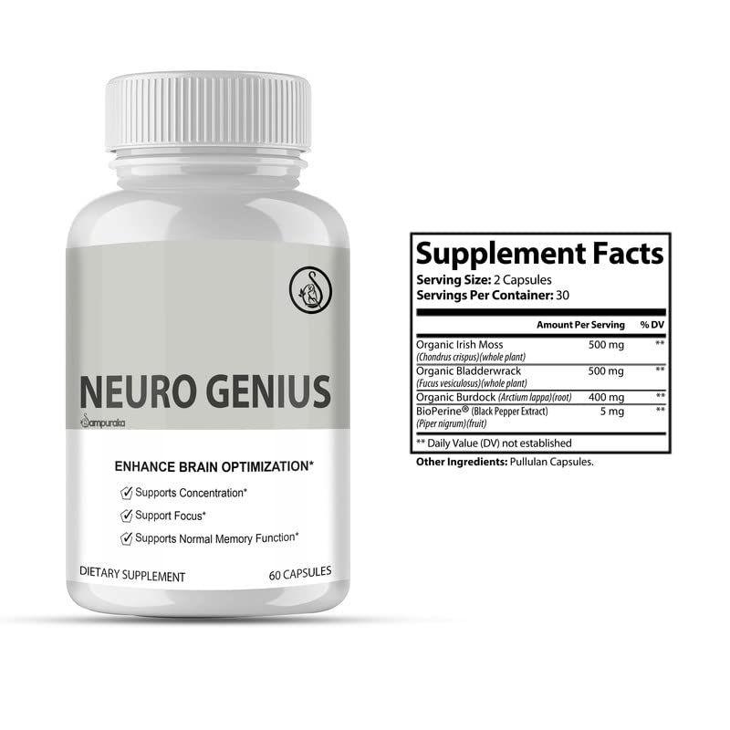 Neuro Genius Advanced Cognitive Support Supplement to uplock Brain Potential - TrustMedUSA