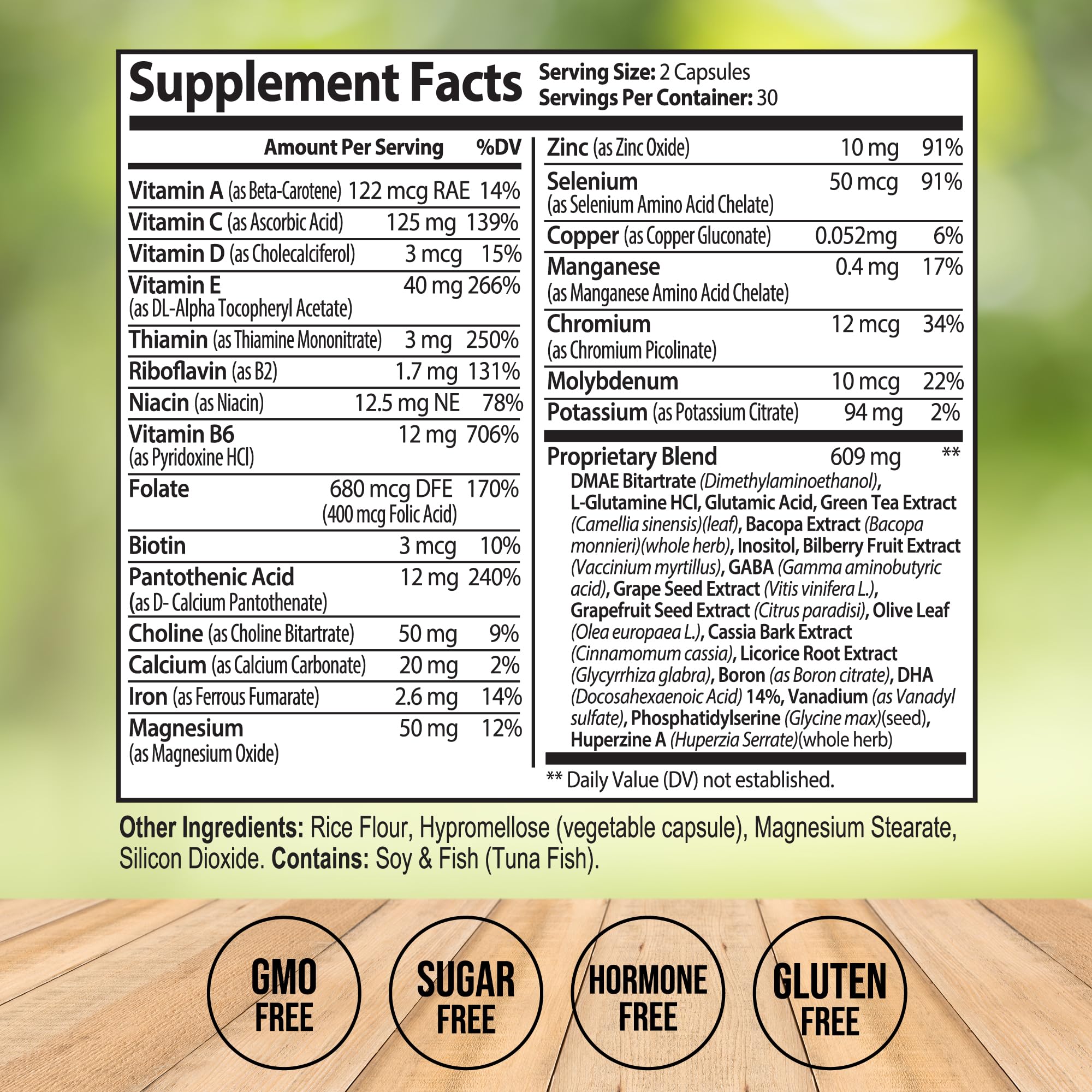 Neuro Plus Brain Supplement - Nootropic for Memory, Focus & Clarity - Neuro Brain and Focus Supplement with Bacopa Monnieri & DHA - Cognitive Support Formula - 60 Capsules - TrustMedUSA