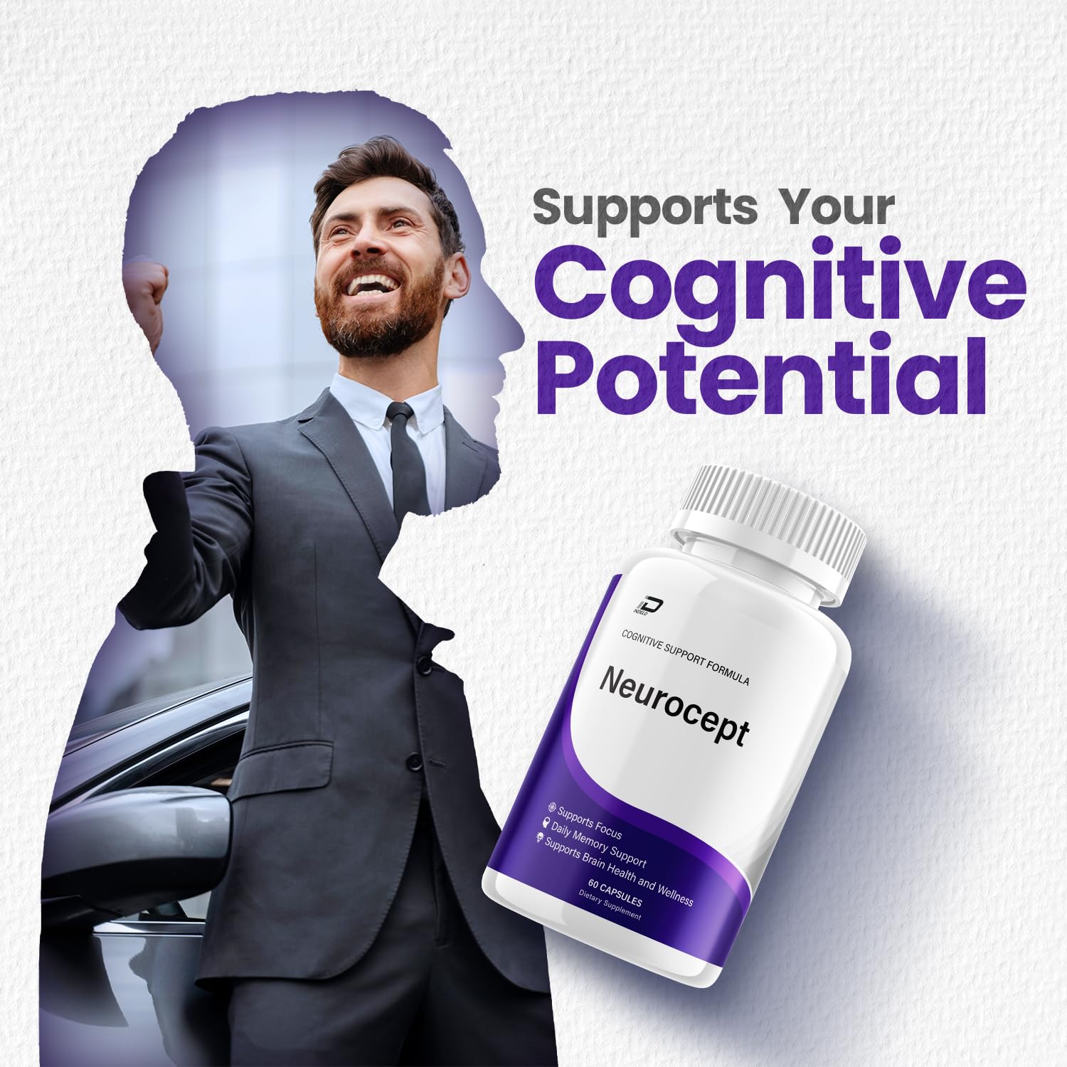 Neurocept Supplement Capsules – All Natural Maximum Strength Formula, Focus & Memory Support (60 Capsules) - TrustMedUSA