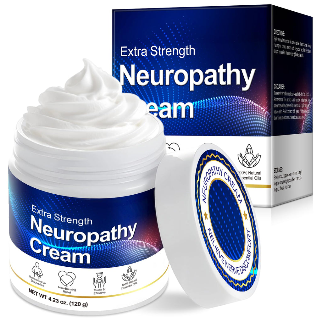 Neuropathy Cream for Feet, Legs & Hands – Lightweight, Plant-Based Formula with Cooling Comfort, 120g - TrustMedUSA