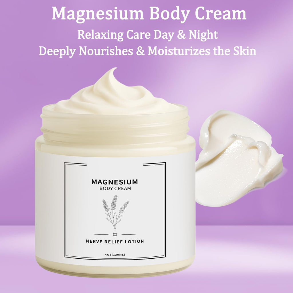 Neuropathy Cream | Nerve Relief Lotion for Feet, Legs & Hands | Magnesium Chloride with Aloe Vera Extract | Non-Greasy Formula for Day & Night Use | Thoughtful Gift for Mama, Dad, Men & Women (1) - TrustMedUSA