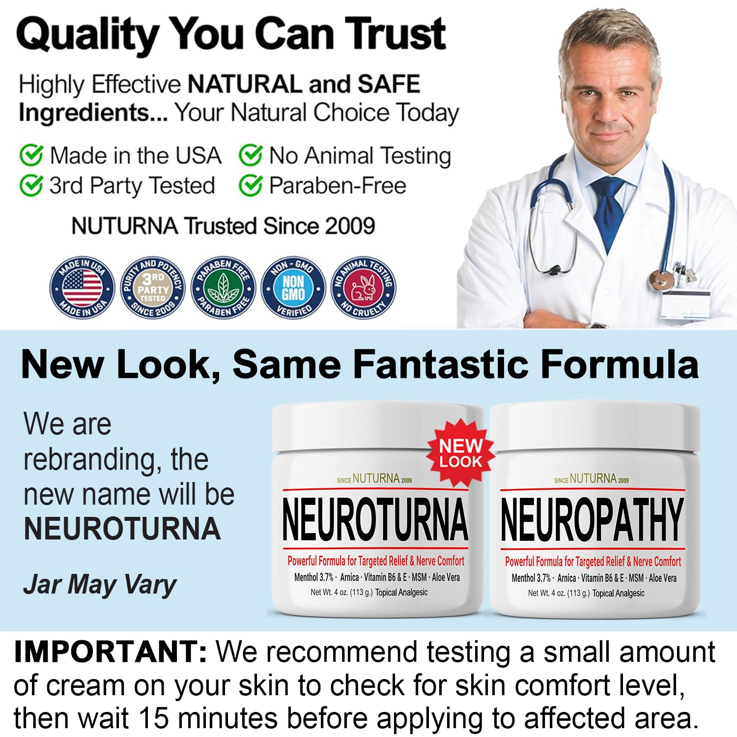 Neuropathy Nerve Cream - Fast Acting for Feet Hands Legs Toes - Ultra Strength Menthol, Arnica, Aloe Vera, MSM, Natural Soothing Nerve Comfort - Extra Large 8 oz - TrustMedUSA