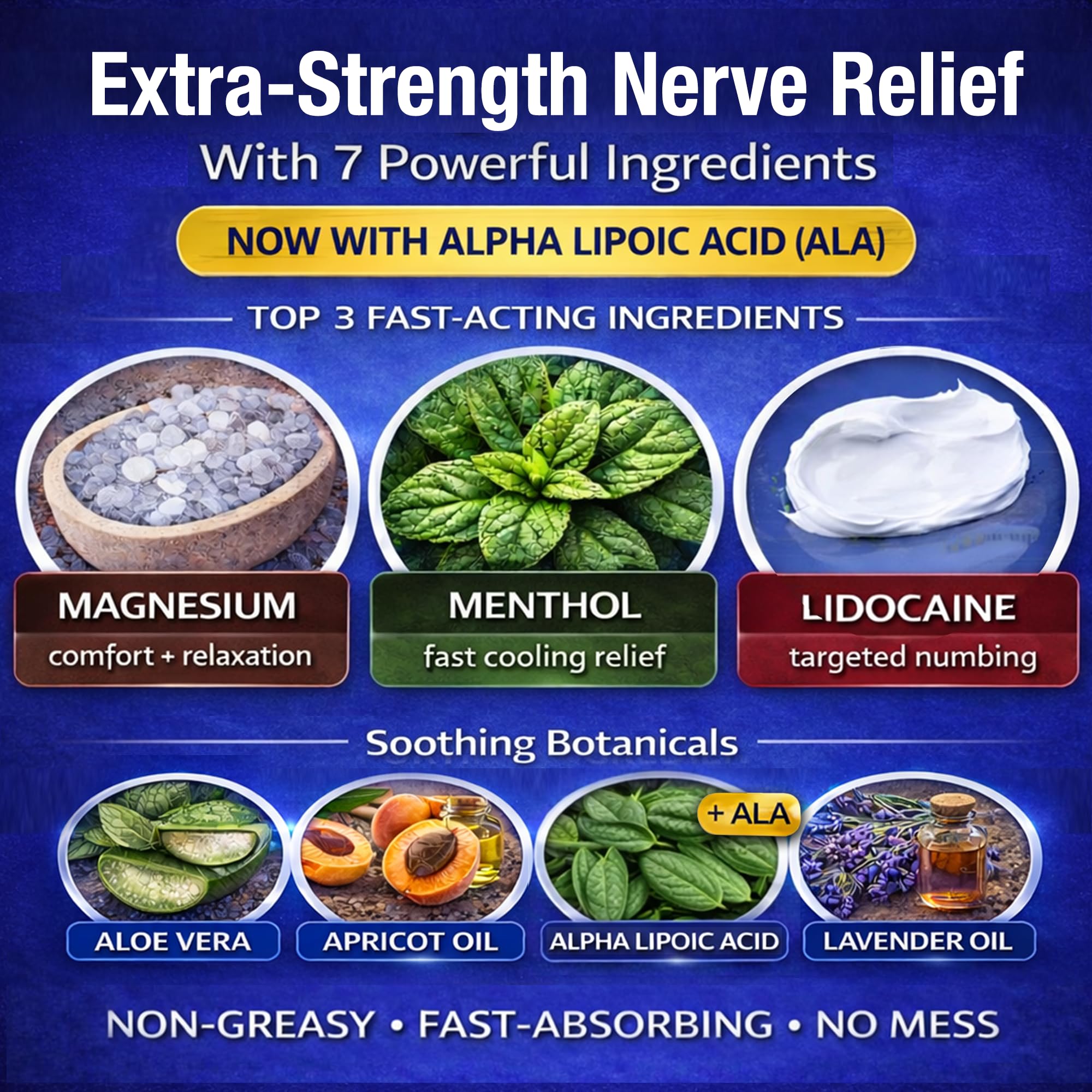Neuropathy Nerve Relief Cream – Extra Large 8 oz – Maximum Strength for Feet Hands Legs Toes Back – Natural Ingredients Arnica Aloe Vera MSM Vitamins – Fast-Acting Soothing Relief – Super Value 8 oz - TrustMedUSA