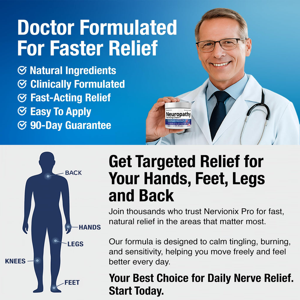Neuropathy Nerve Relief Cream – Extra Large 8 oz – Maximum Strength for Feet Hands Legs Toes Back – Natural Ingredients Arnica Aloe Vera MSM Vitamins – Fast-Acting Soothing Relief – Super Value 8 oz - TrustMedUSA