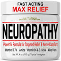 Neuropathy Nerve Relief Cream - Fast Acting Max Relief for Feet Hands Legs Toes Back - Ultra Strength Menthol Arnica Aloe Vera MSM, Soothing Natural Nerve Comfort Relief, 2 Oz - TrustMedUSA