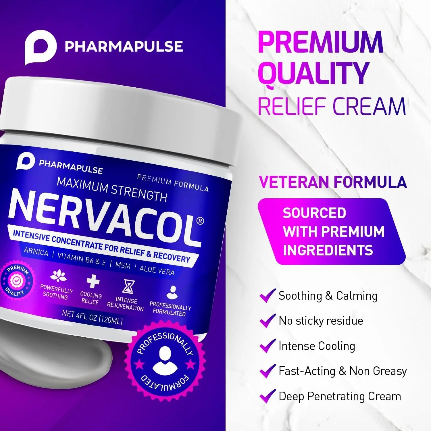 Neuropathy Nerve Therapy & Relief Cream - Maximum Strength Relief Cream for Foot - TrustMedUSA