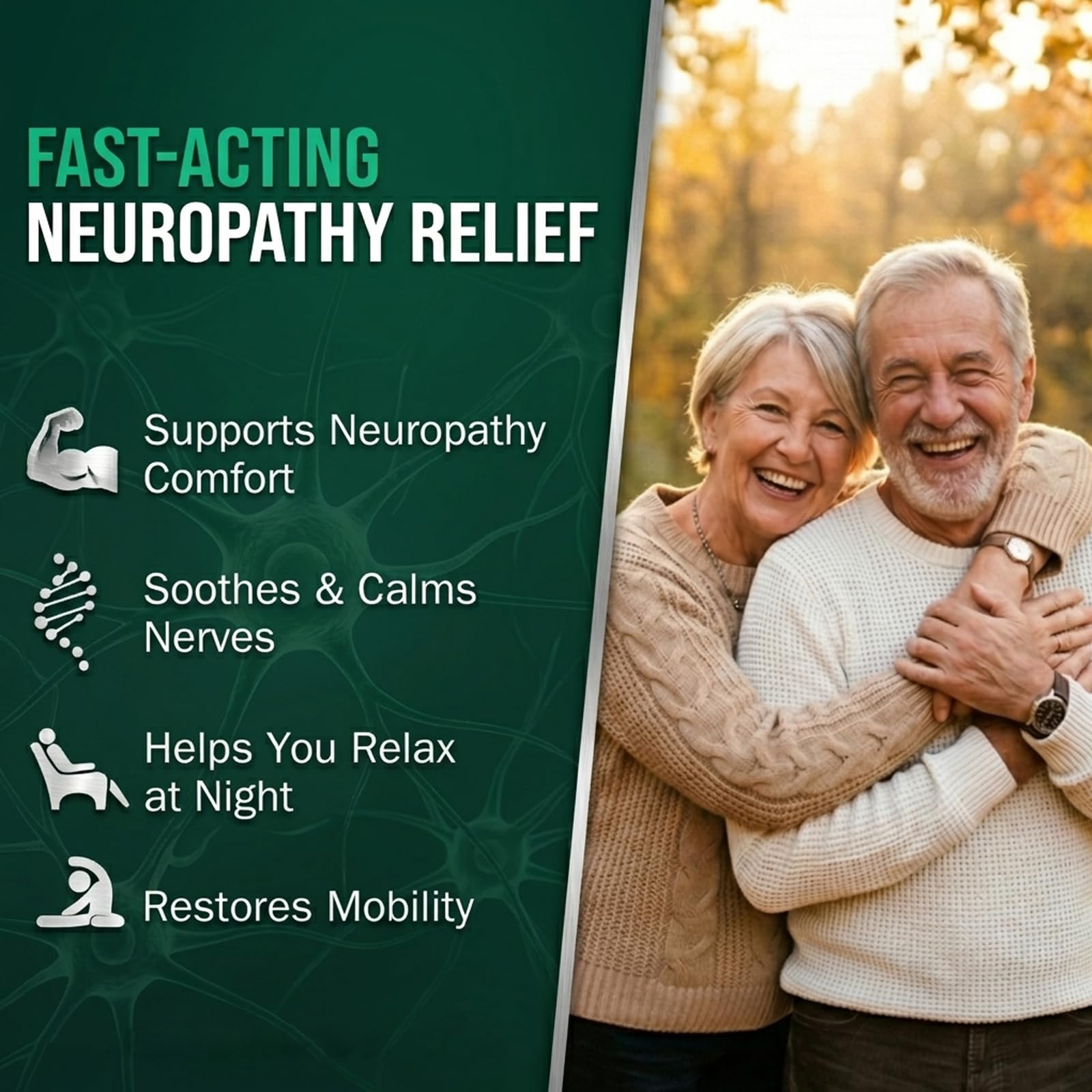Neuropathy Pain Relief for Feet & Legs, Plant-Based Neuropathy Cream with Arnica, MSM & Vitamin B6 Soothing Formula, Fast-Acting Nerve Pain Relief Cream, Fast-Absorbing,Non-Greasy Daily Support-2.12OZ - TrustMedUSA