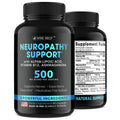 Neuropathy Support Natural Nerve Discomfort Relief - Made in USA - Nerve Antioxidant for Trigeminal Neuralgia, Diabetic & Peripheral Neuropathy - Hands, Neck, Feet & Toes Treatment Formula - 60 Caps - TrustMedUSA