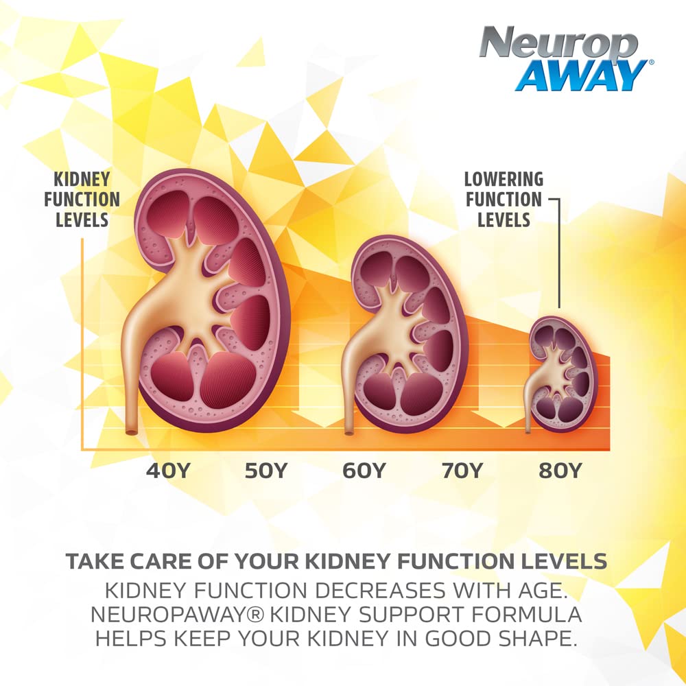 NeuropAWAY Kidney Support Formula Sugar Free with Agmatine Sulfate 500mg L-Novaline 50mg L-Ornithine 150mg L-Citrulline 100mg Per Capsule 90CT Fast Acting Kidney Support - TrustMedUSA