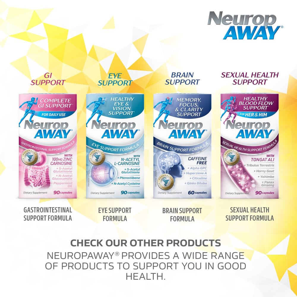 NeuropAWAY Kidney Support Formula Sugar Free with Agmatine Sulfate 500mg L-Novaline 50mg L-Ornithine 150mg L-Citrulline 100mg Per Capsule 90CT Fast Acting Kidney Support - TrustMedUSA