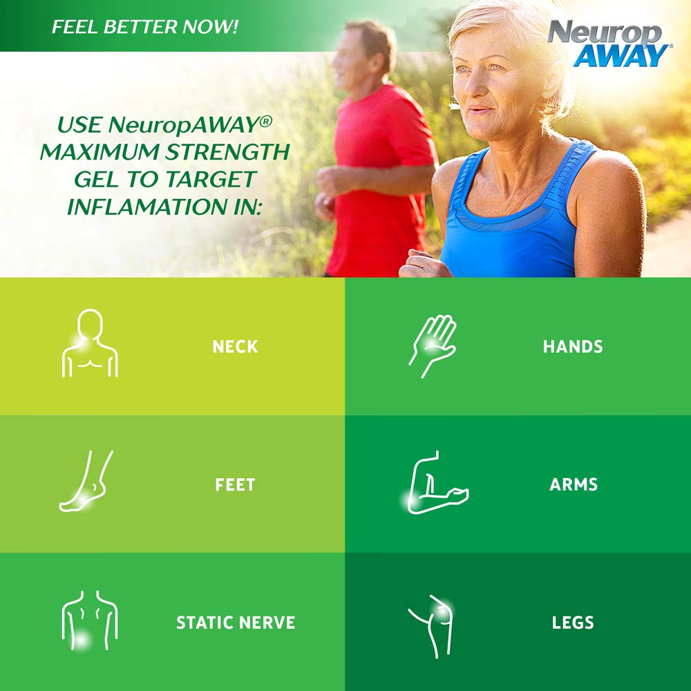 NeuropAWAY® Maximum Strength Gel, for Nerve discomfort, Burning, Tingling, and Numbness 2oz - TrustMedUSA