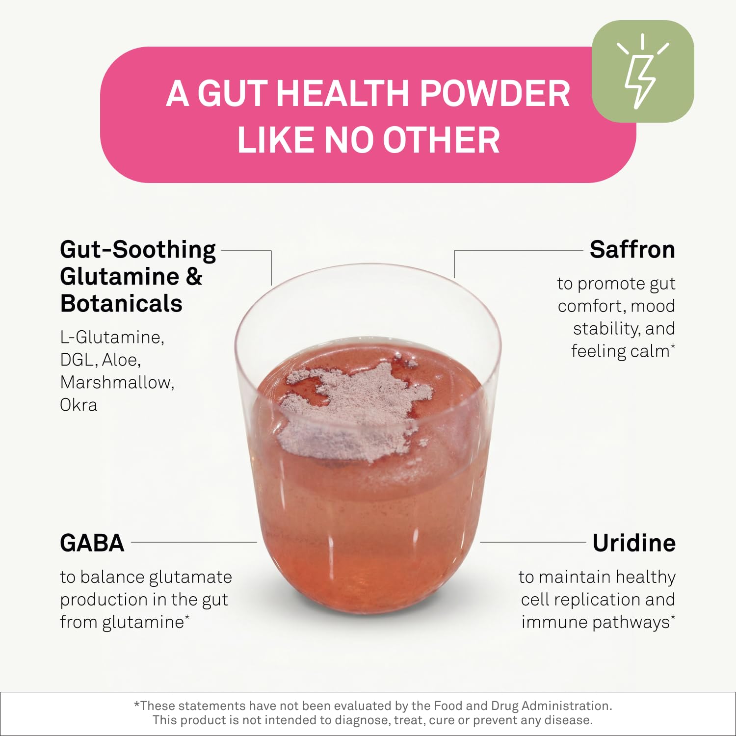 NeuroScience Gut Brain Align Powder - L-Glutamine Powder for Gut Health and Stress Support - Glutamine, GABA, Saffron, - TrustMedUSA