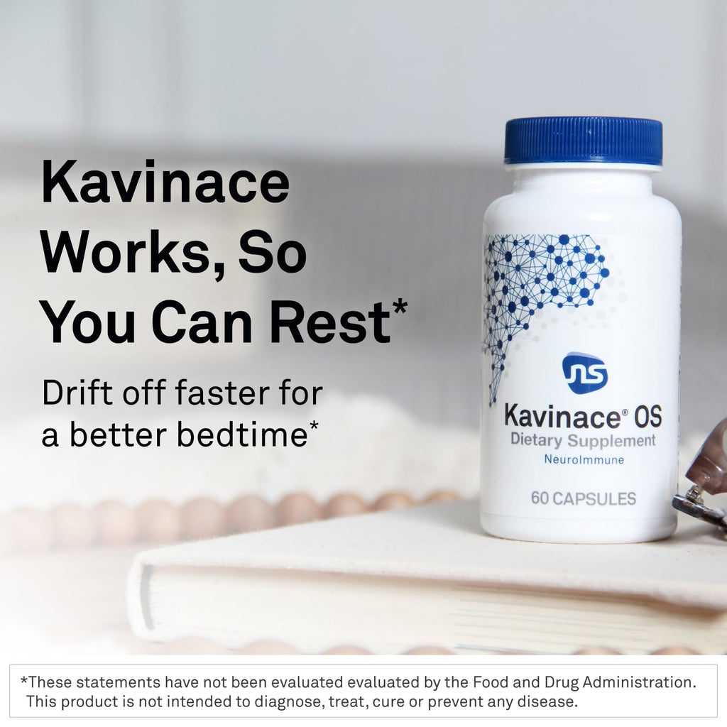 Neuroscience Kavinace OS - Sleep Aid Formula with Melatonin 5mg + L-Theanine - Nighttime Cellular Health Blend for Sleep Efficiency and Immune Support (60 Capsules) - TrustMedUSA