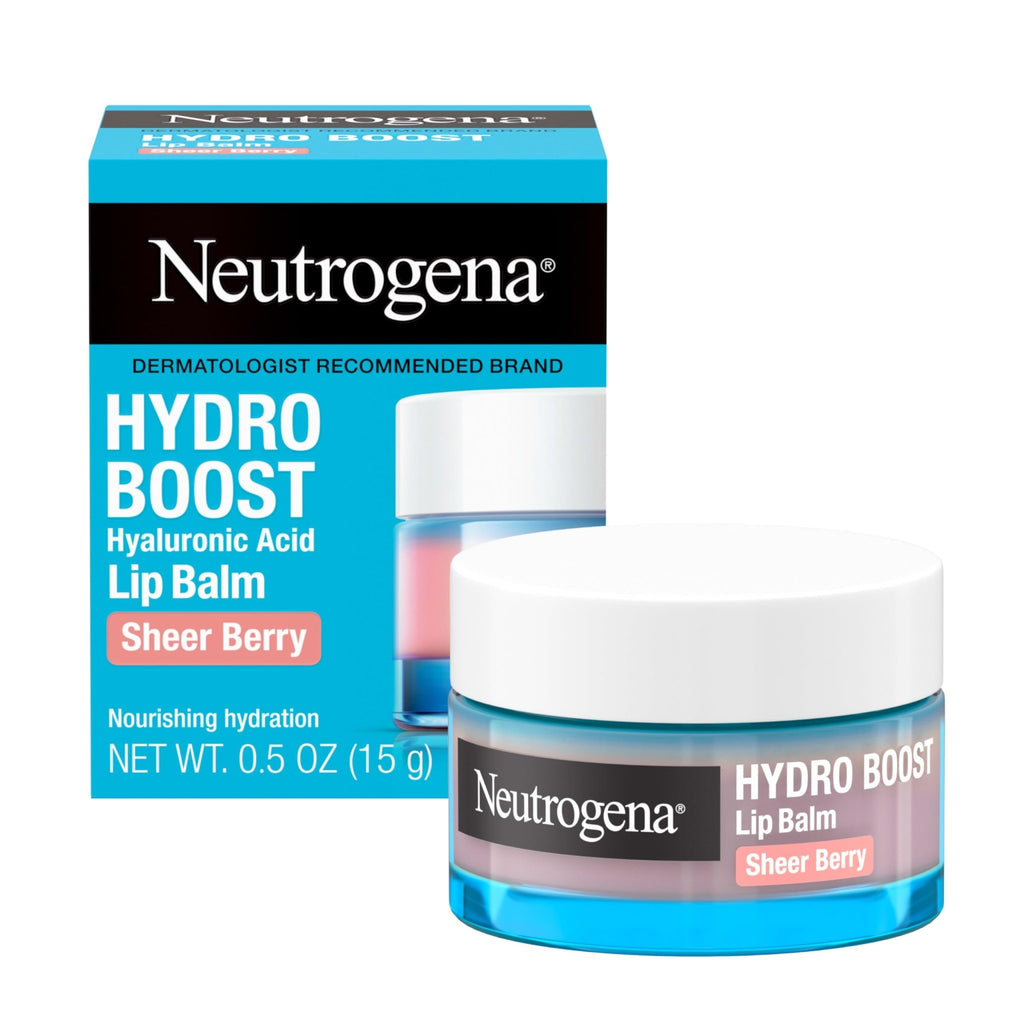 Neutrogena Hydro Boost Hyaluronic Acid Lip Balm, Nourishing Vitamin E Leaves Lips Feeling Hydrated, Sheer Pink Tinted Color with a Sweet Berry Flavor, Sheer Berry, 0.5 oz - TrustMedUSA