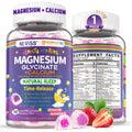 Neviss Magnesium Glycinate + Calcium Filled Gummies for Adults and Kids 4+, Kids Sleep Gummies Melatonin Free, Sugar Free Magnesium Supplement with B6 D3, - TrustMedUSA