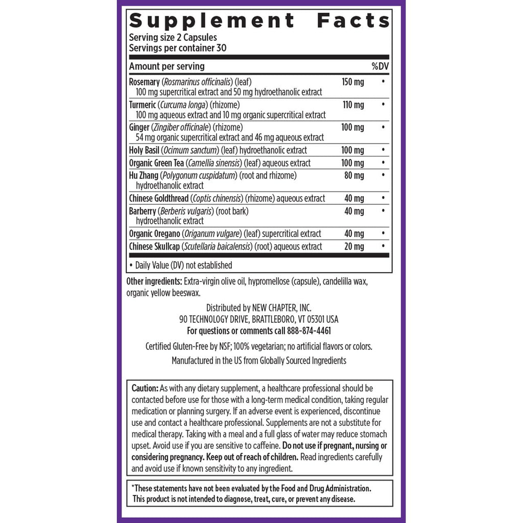 New Chapter Zyflamend™ Joint Supplement & Herbal Pain Relief – 10-in-1 Superfood Blend with Turmeric, Ginger & Green Tea - for Healthy Inflammation Response, Mobility & Flexibility, 60 Capsules - TrustMedUSA