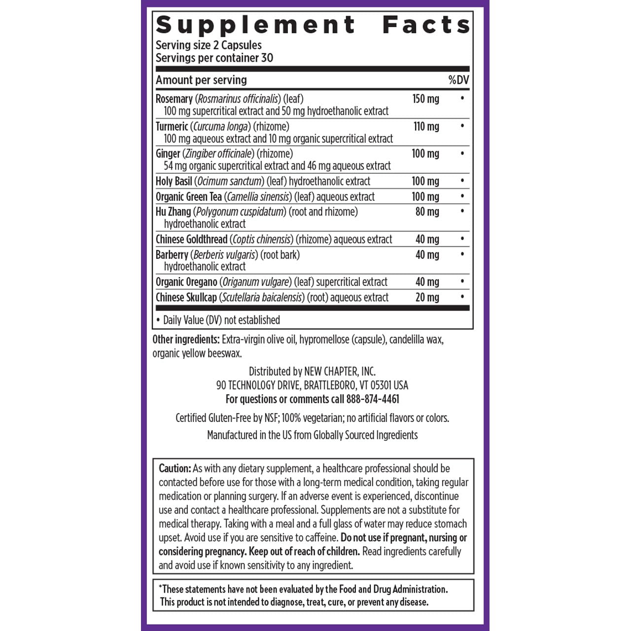 New Chapter Zyflamend™ Joint Supplement & Herbal Pain Relief – 10-in-1 Superfood Blend with Turmeric, Ginger & Green Tea - for Healthy Inflammation Response, Mobility & Flexibility, 60 Capsules - TrustMedUSA