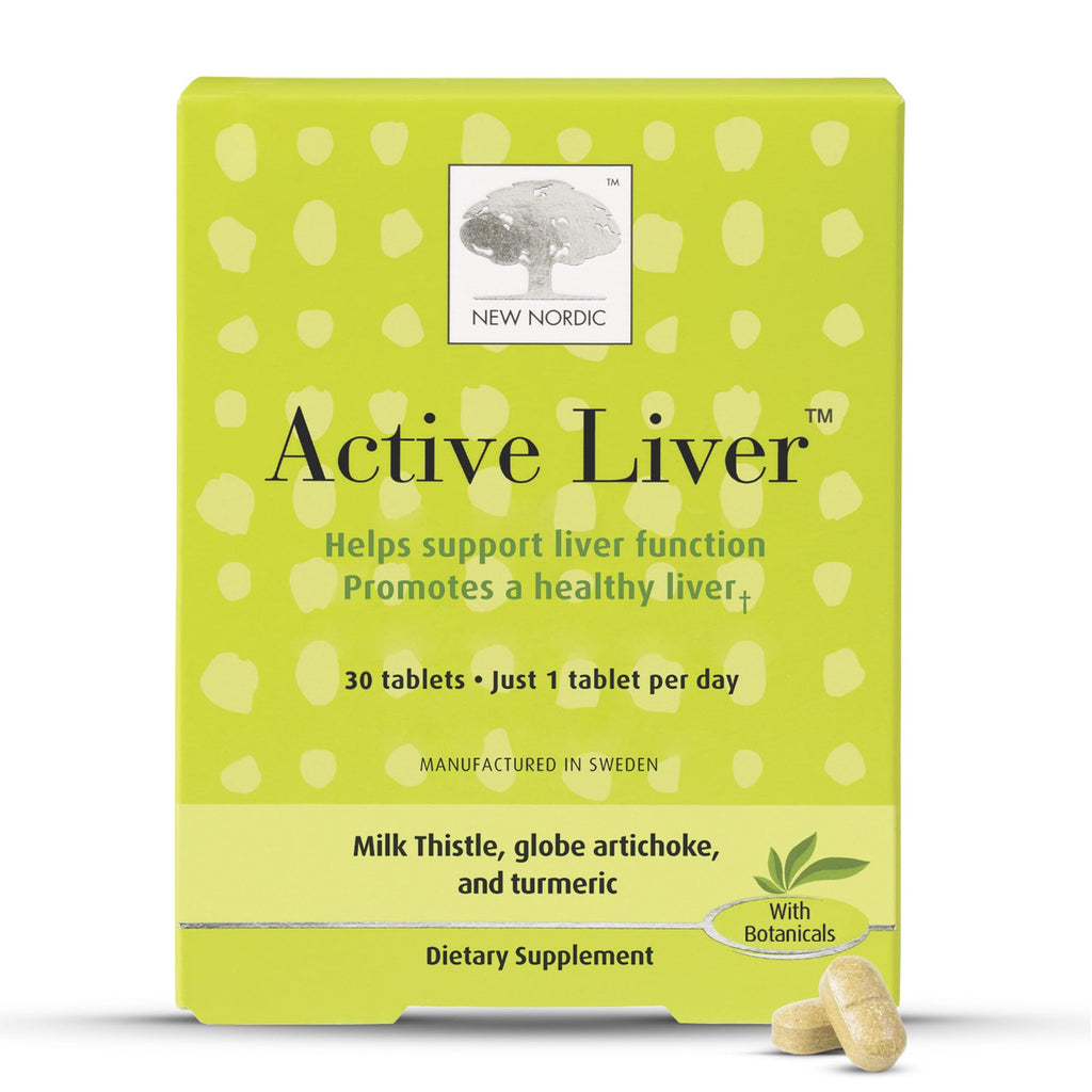 NEW NORDIC Active Liver 30-Day Supply, Daily Liver Supplement, Milk Thistle, Artichoke & Turmeric, 30 Tablets (Pack of 1) - TrustMedUSA