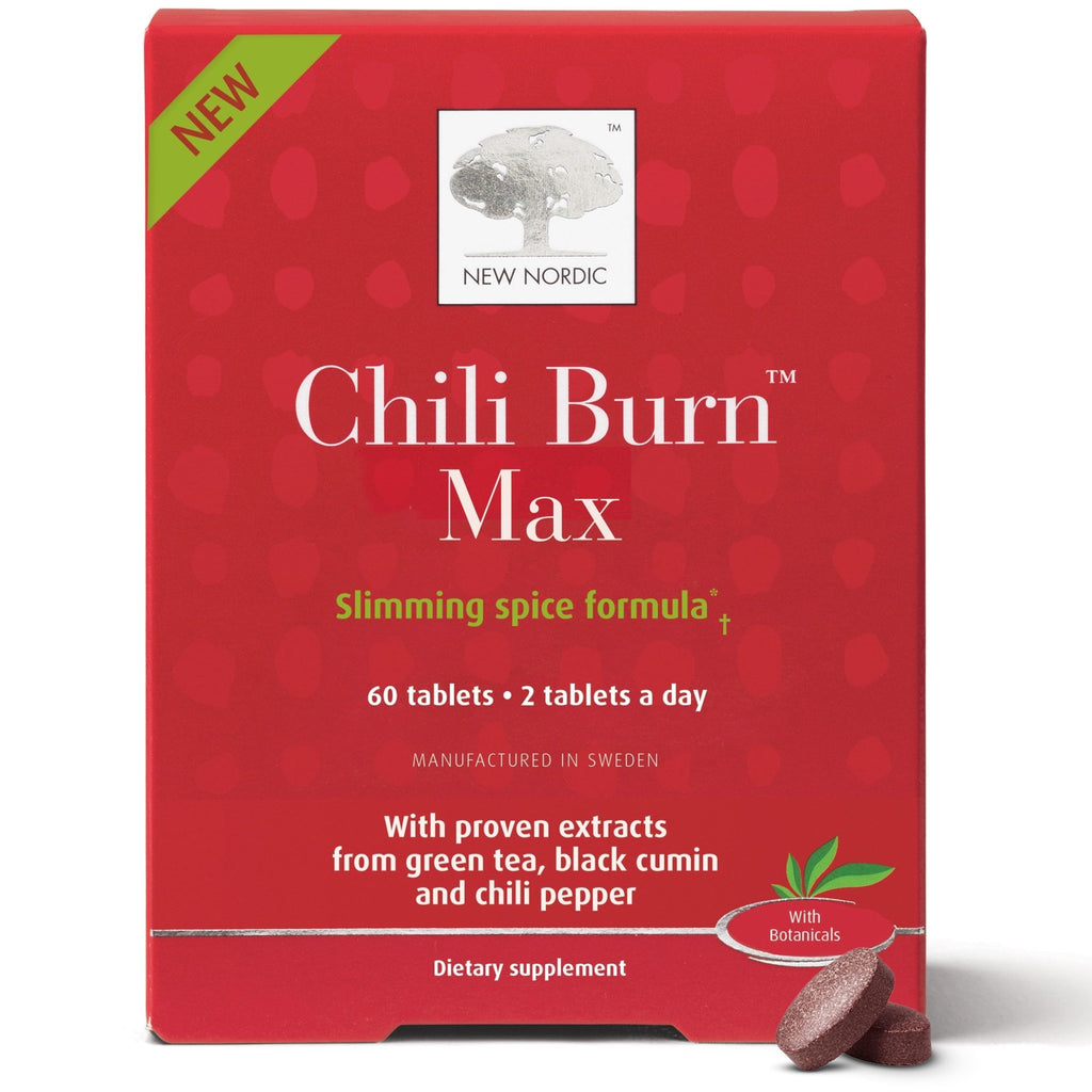 New Nordic Chili Burn Max, Natural Slimming & Weight Loss Formula Supplement, 60 Count (Pack of 1) - TrustMedUSA