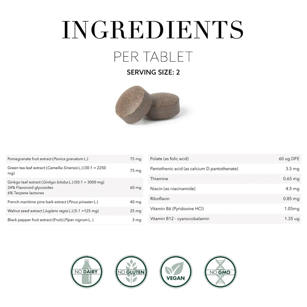 New Nordic Clear Brain Tablets, Supports Normal Cognitive Health and Memory, with Green Tea and Walnut, Swedish Made, 60 Count (Pack of 1) - TrustMedUSA