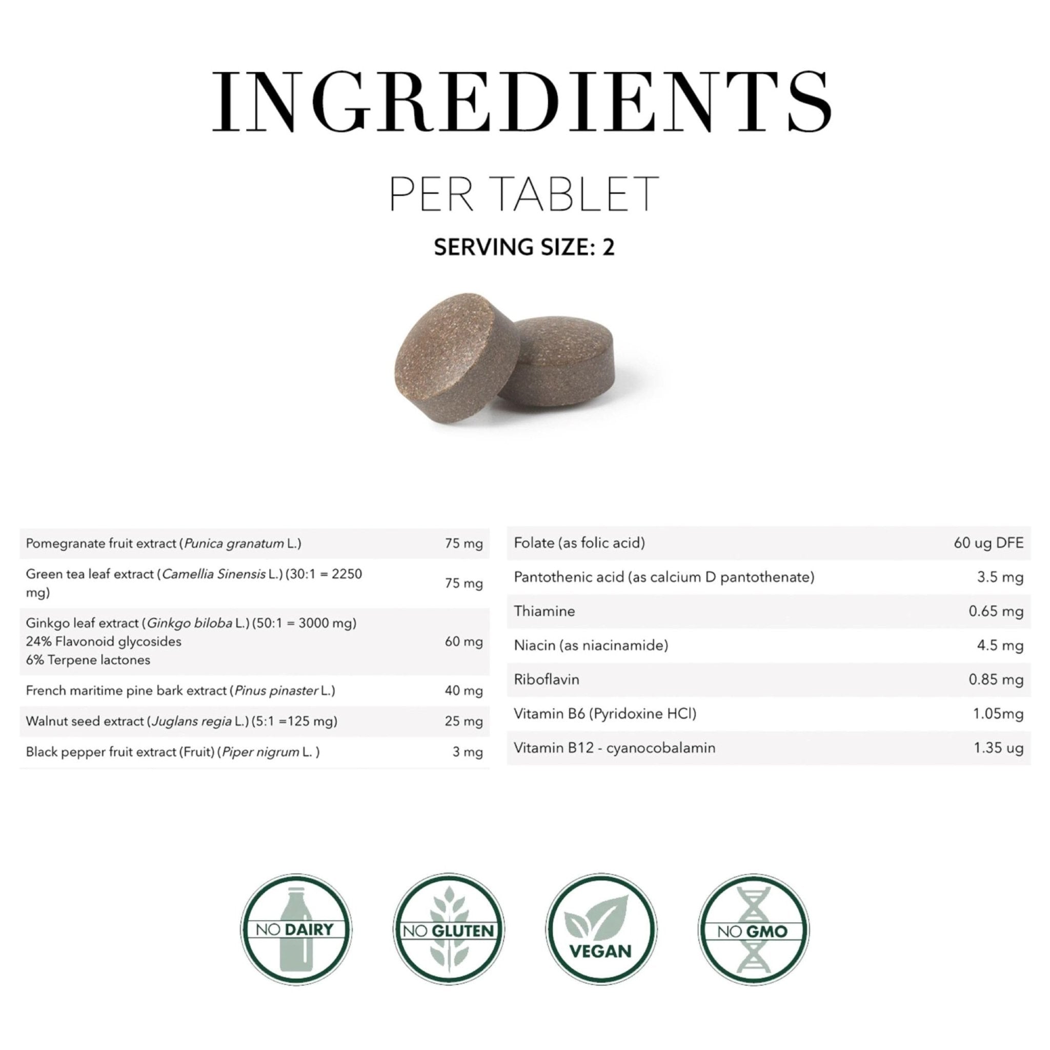 New Nordic Clear Brain Tablets, Supports Normal Cognitive Health and Memory, with Green Tea and Walnut, Swedish Made, 60 Count (Pack of 1) - TrustMedUSA
