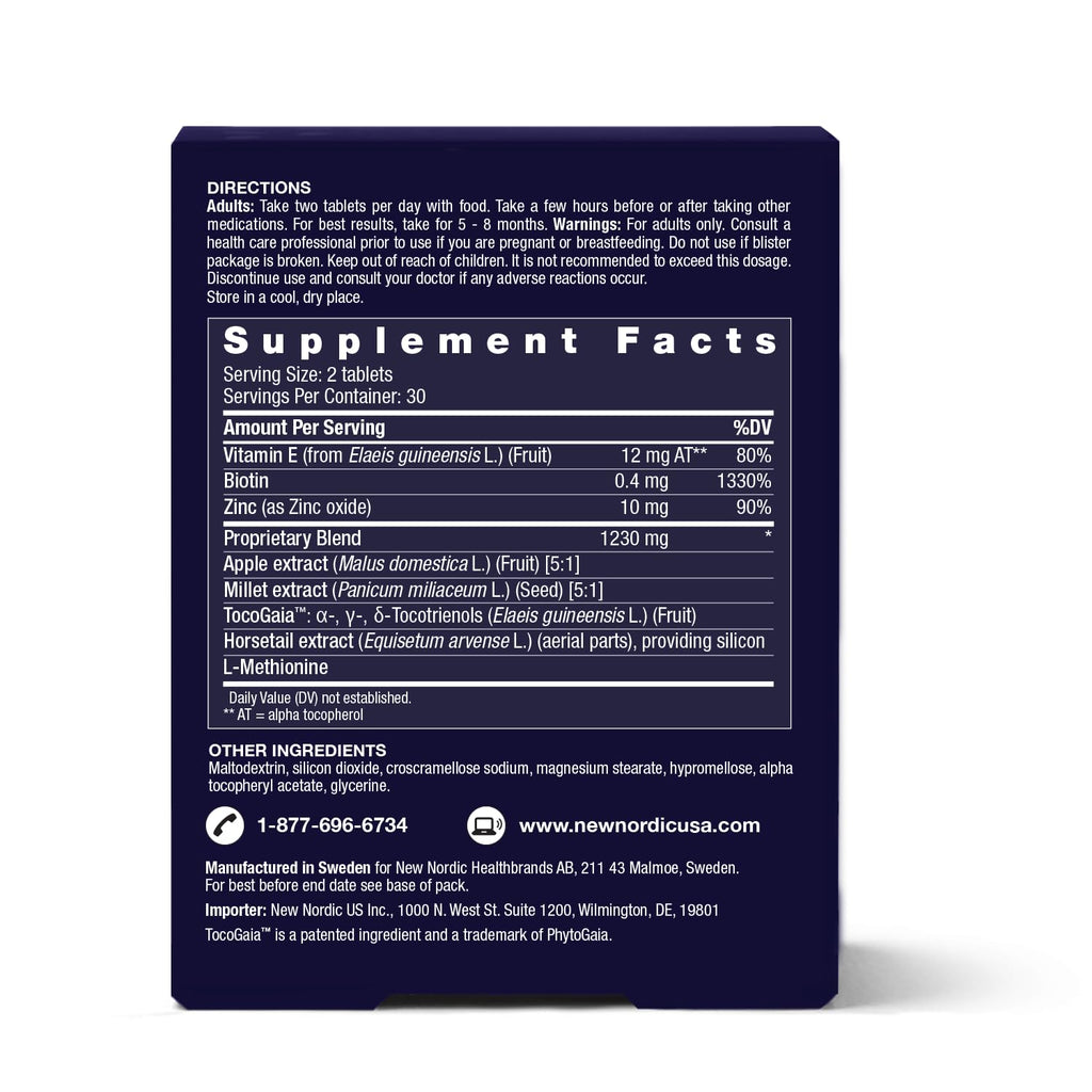 NEW NORDIC Hair & Eye Support Tablets Bundle, Hair GRO Natural Hair Growth and Blue Berry Eye Vitamin Supplements - TrustMedUSA