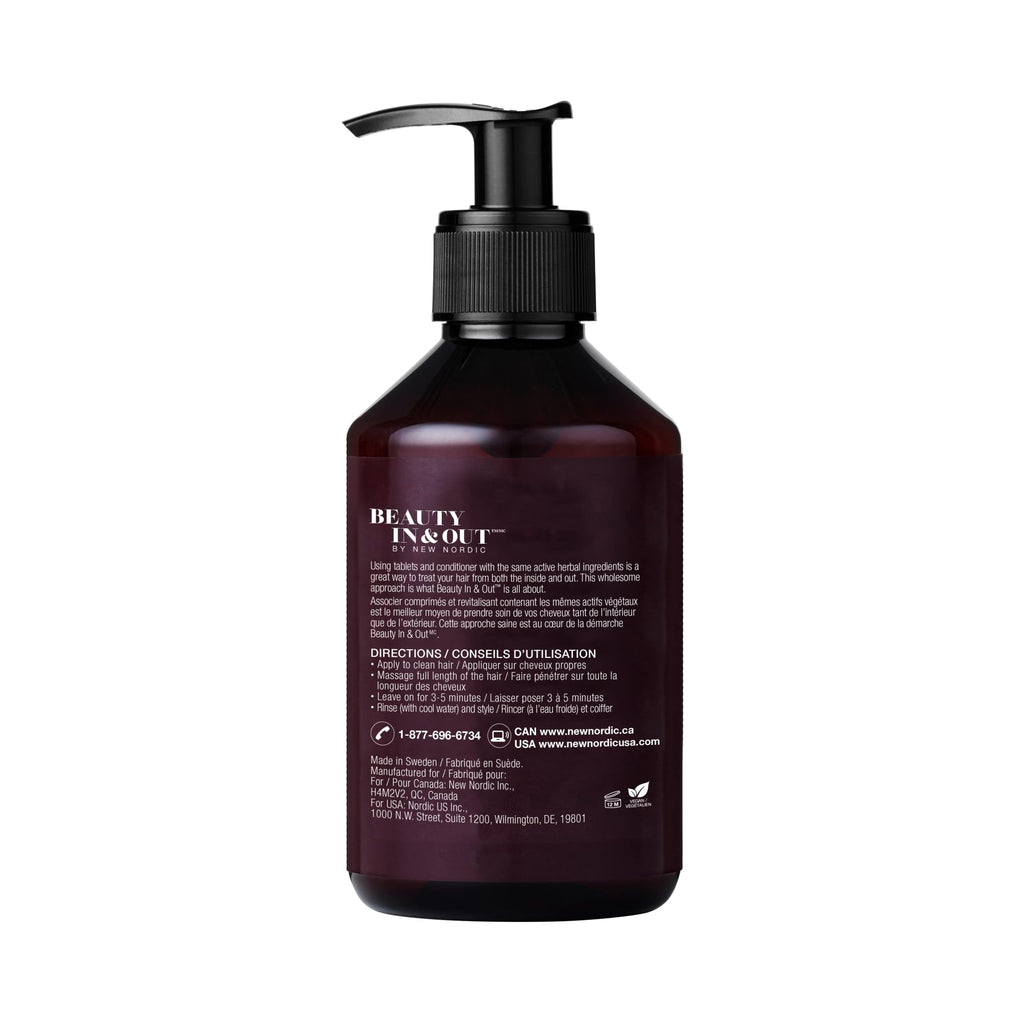 New Nordic Hair Volume Conditioner, Creamy Herbal Recipe to Weightlessly Hydrate, Volumize, Soften & Shine, Vegan, Clean Ingredients, 8.5 Fl Oz - TrustMedUSA