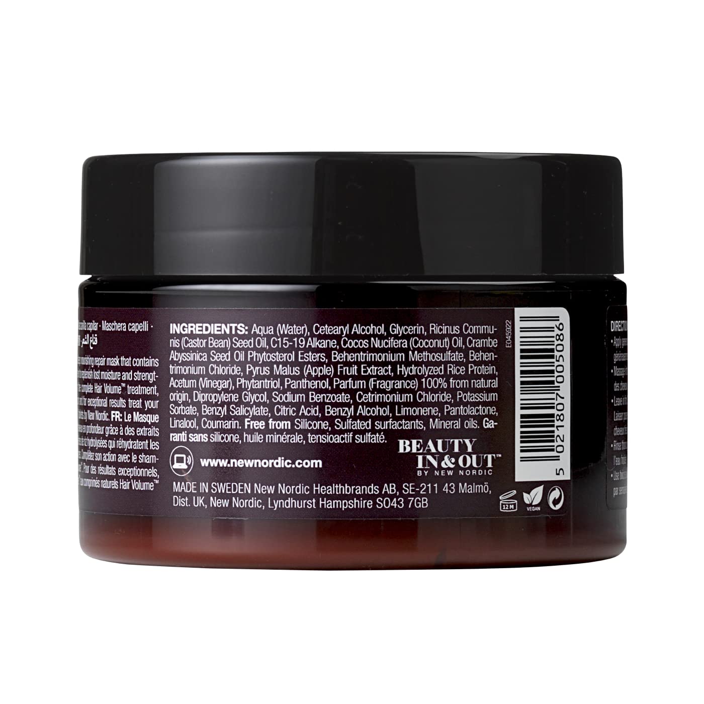NEW NORDIC Hair Volume Repair Mask for Dry Damaged Hair & Natural Growth, Rebuild Moisture Balance, Volumize & Strengthen, 10 oz - TrustMedUSA
