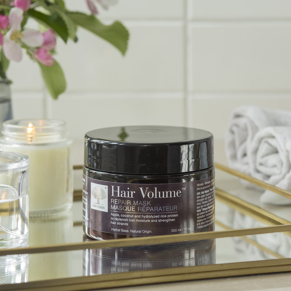 NEW NORDIC Hair Volume Repair Mask for Dry Damaged Hair & Natural Growth, Rebuild Moisture Balance, Volumize & Strengthen, 10 oz - TrustMedUSA