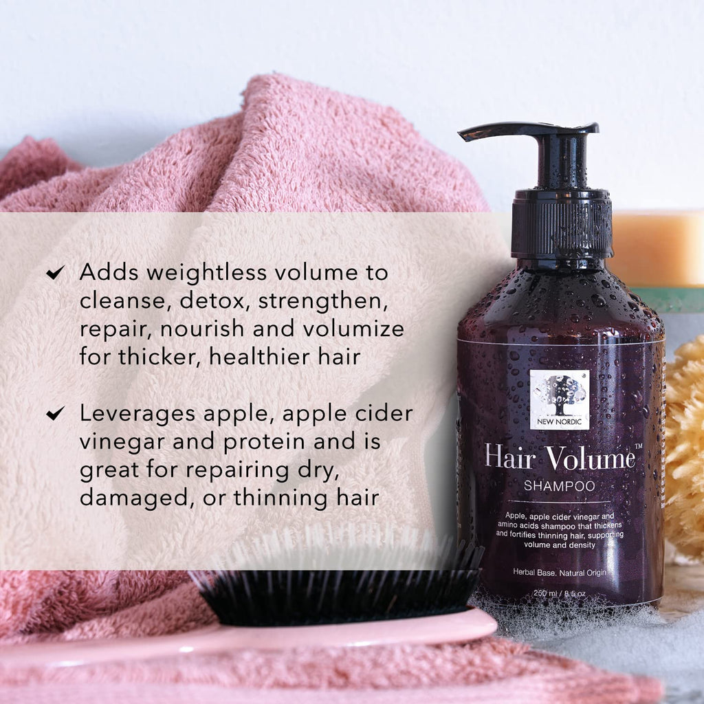 New Nordic Hair Volume Shampoo 250ml - Herbal Volumising Shampoo For Dry Damaged Hair - Suitable for Men and Women - TrustMedUSA