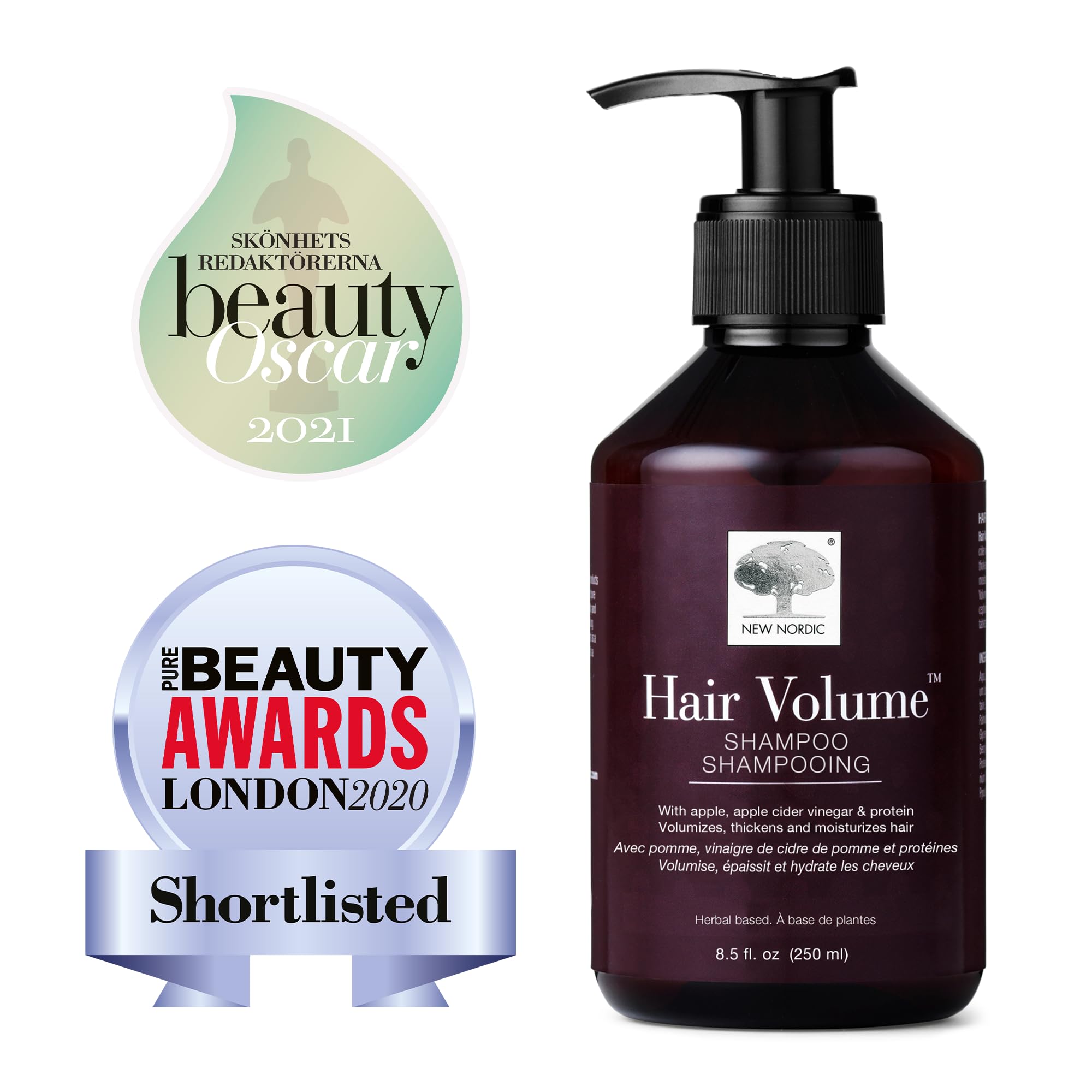 New Nordic Hair Volume Shampoo 250ml - Herbal Volumising Shampoo For Dry Damaged Hair - Suitable for Men and Women - TrustMedUSA