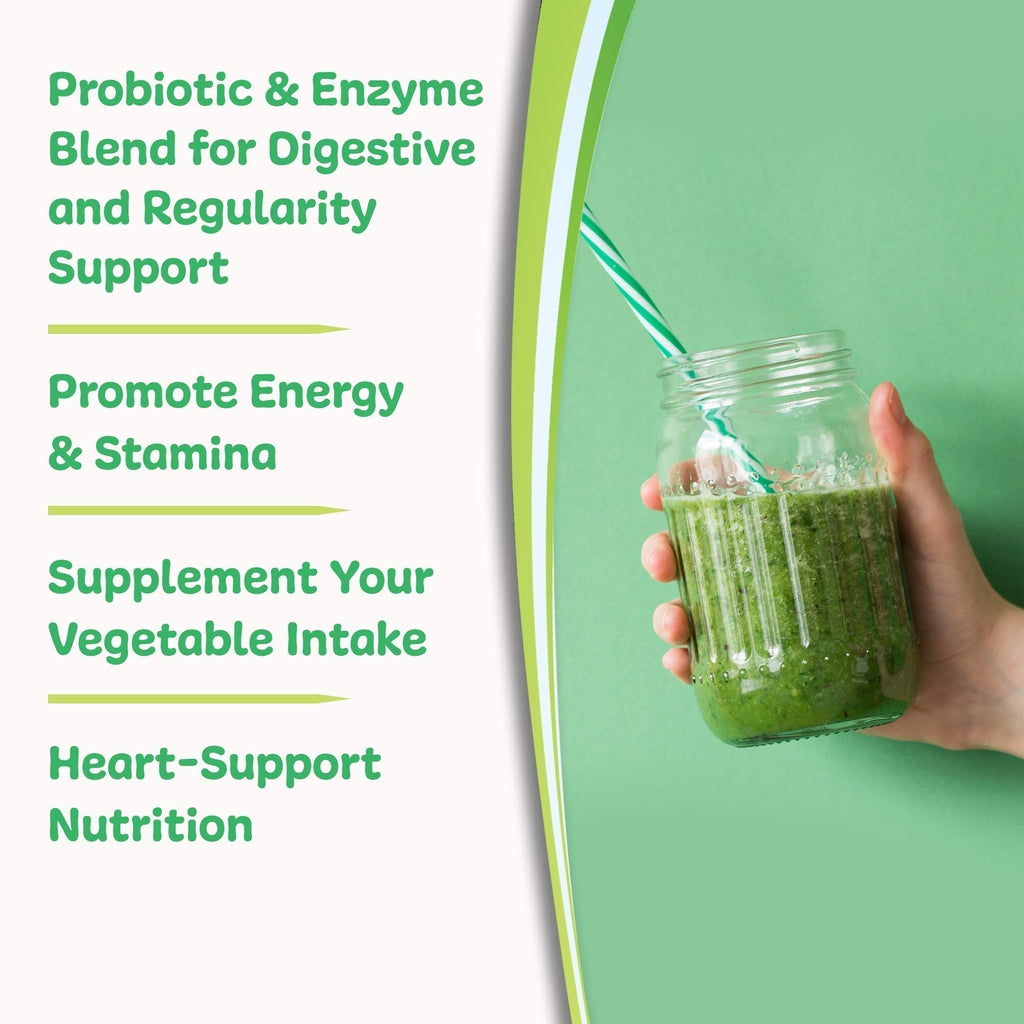 New Vitality Royal Greens Superfood Powder | Healthy Veggie Powder with Probiotics, Enzymes, Antioxidants, Wheat Grass & Greens 10.75oz (30 Day Supply) - TrustMedUSA