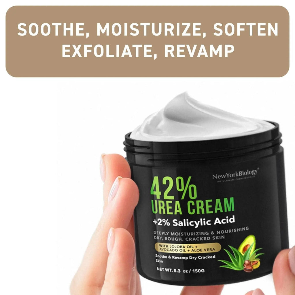 New York Biology 42% Urea Cream with 2% Salicylic Acid - Moisturizing Urea Foot Cream - TrustMedUSA