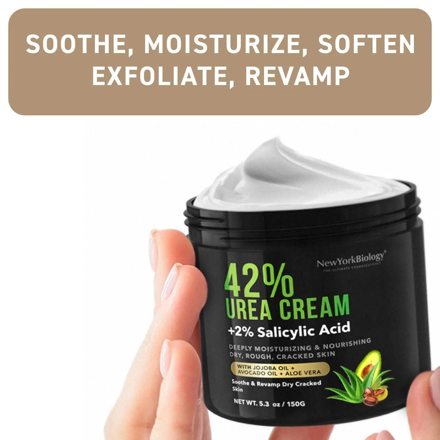 New York Biology 42% Urea Cream with 2% Salicylic Acid - Moisturizing Urea Foot Cream - TrustMedUSA
