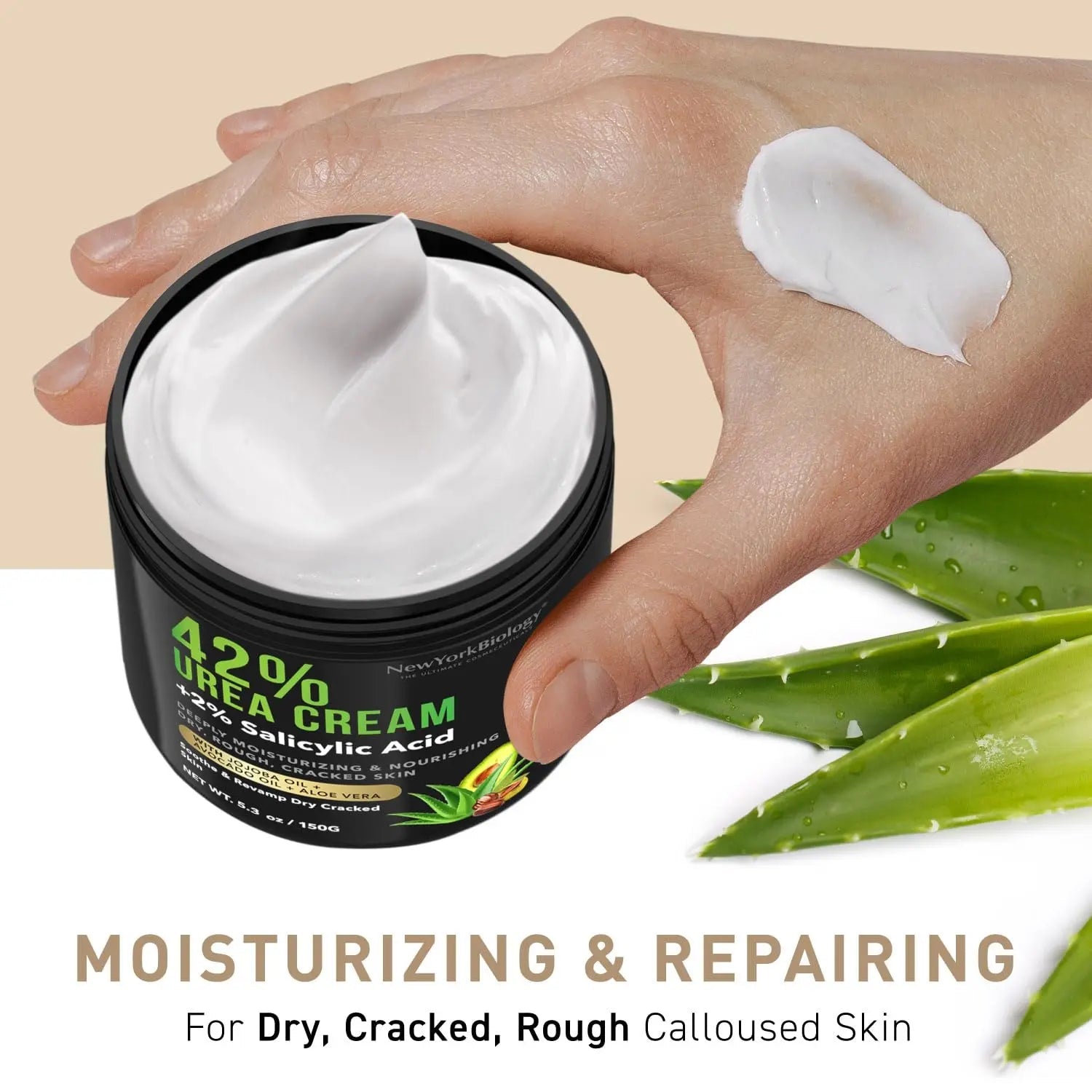New York Biology 42% Urea Cream with 2% Salicylic Acid - Moisturizing Urea Foot Cream - TrustMedUSA
