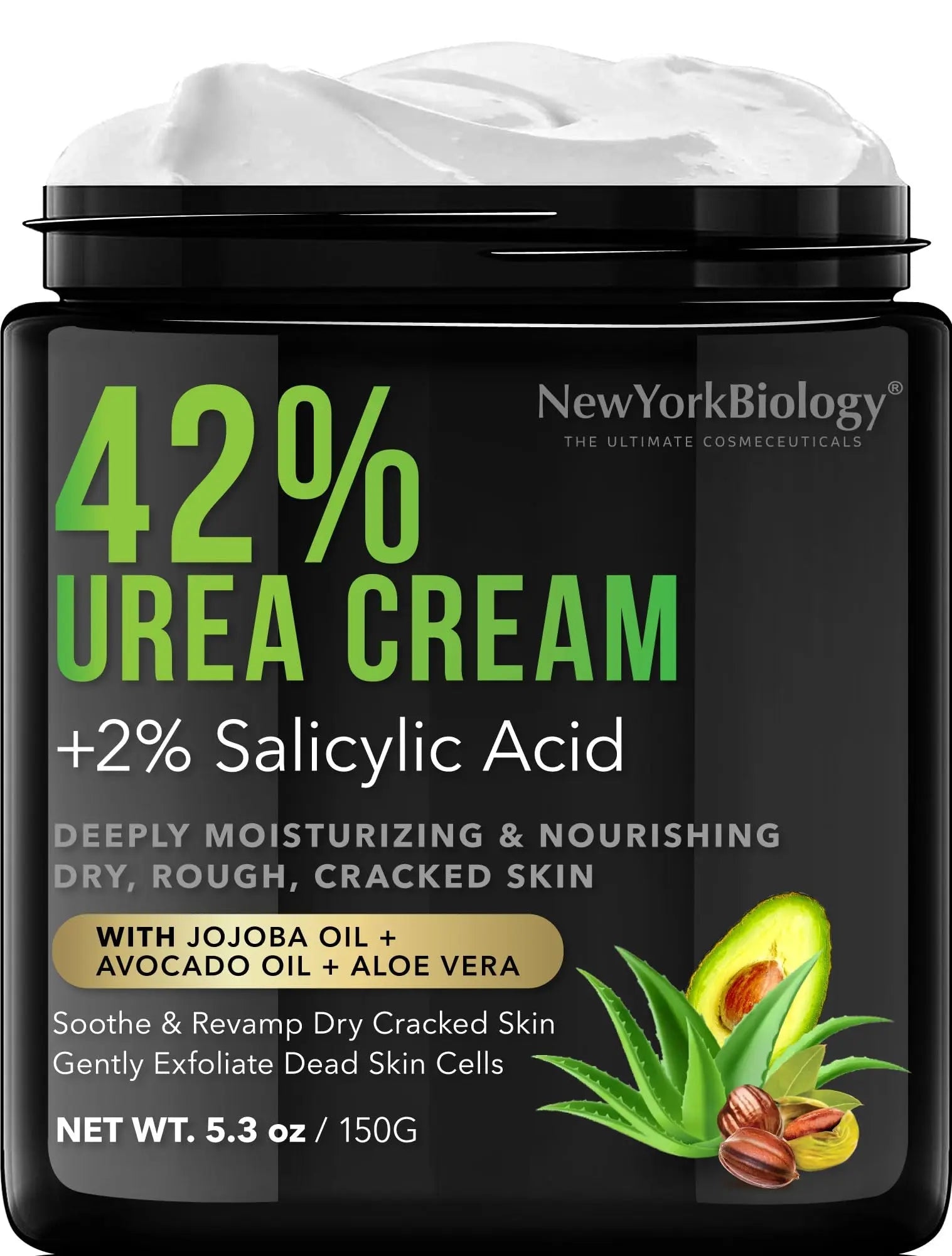 New York Biology 42% Urea Cream with 2% Salicylic Acid - Moisturizing Urea Foot Cream - TrustMedUSA