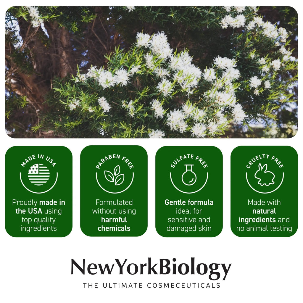 New York Biology Tea Tree Oil Foot Cream for Dry Cracked Feet, Athletes Foot, Nail Fungus - TrustMedUSA