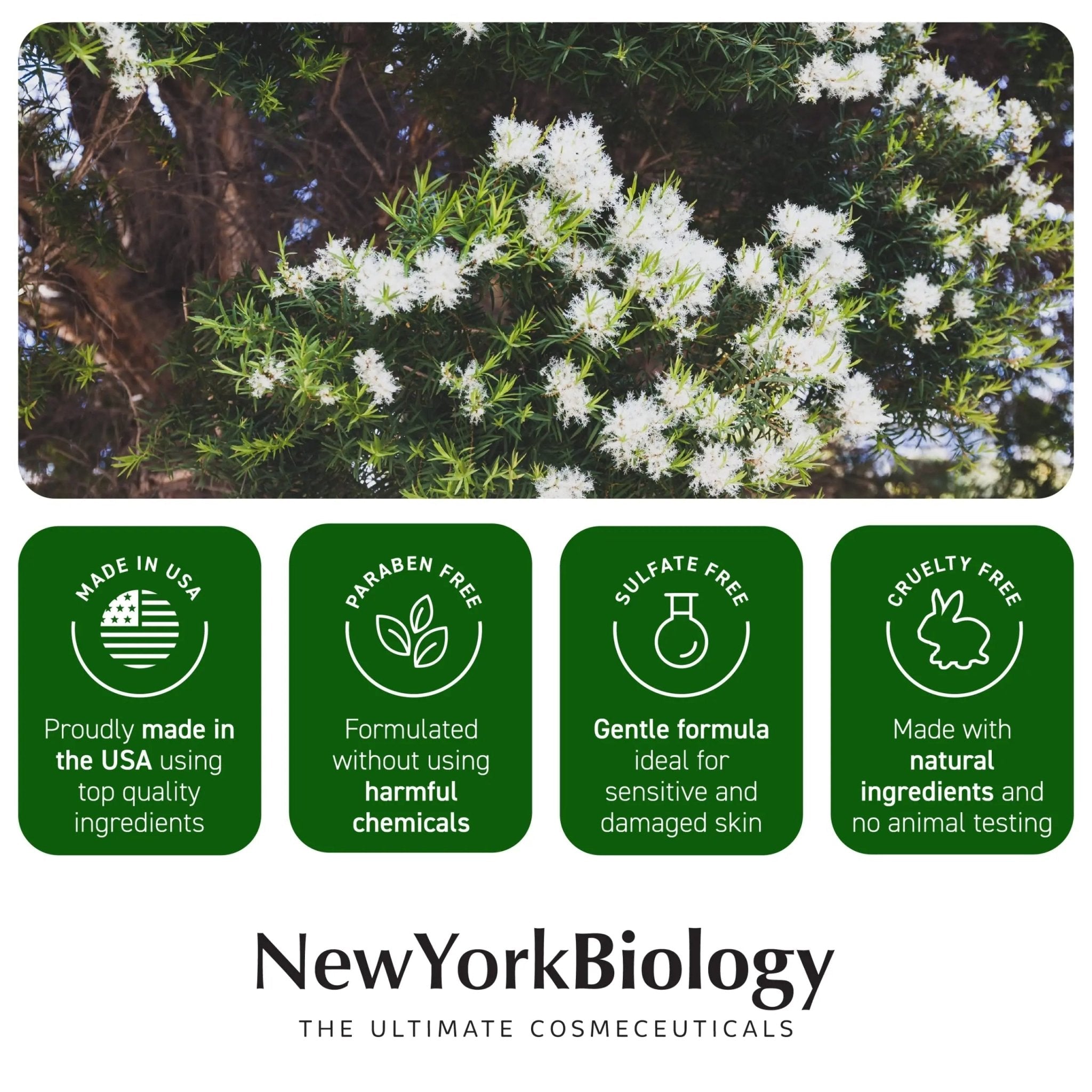 New York Biology Tea Tree Oil Foot Cream for Dry Cracked Feet, Athletes Foot, Nail Fungus - TrustMedUSA