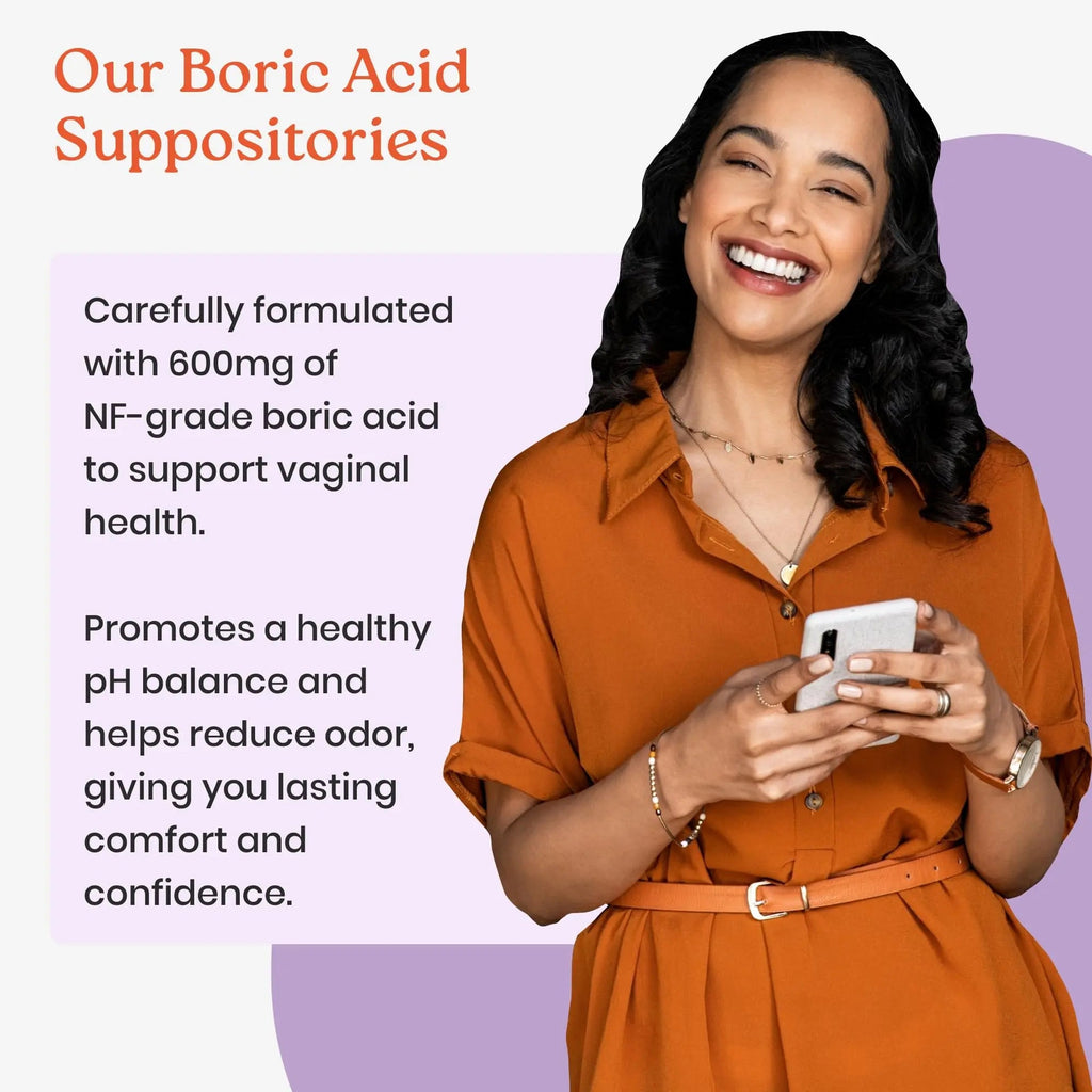 NewLife Naturals - Medical Grade Boric Acid Vaginal Suppositories - 600mg - 100% Pure Womens pH Balance Pills - Yeast Infection, BV - 90 Capsules: Made in USA - TrustMedUSA