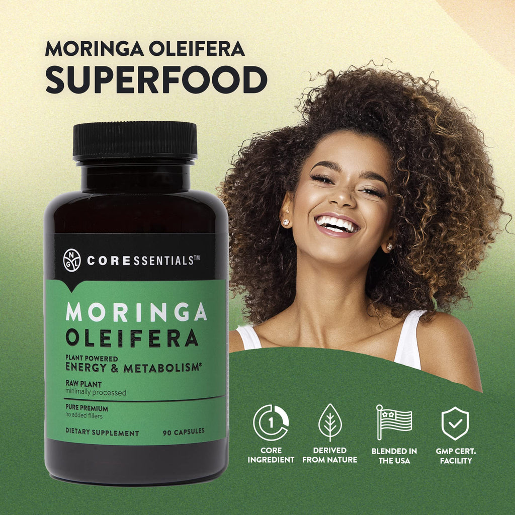 NGL Moringa Capsules 1300mg | Pure Raw Moringa Oleifera Superfood Dietary Supplement | 90 Capsules - TrustMedUSA