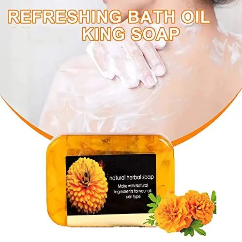NHIKLATA 2PCS Turmeric Handmade Soap, Natural Organic Ginger Soap, Lymphatic - TrustMedUSA